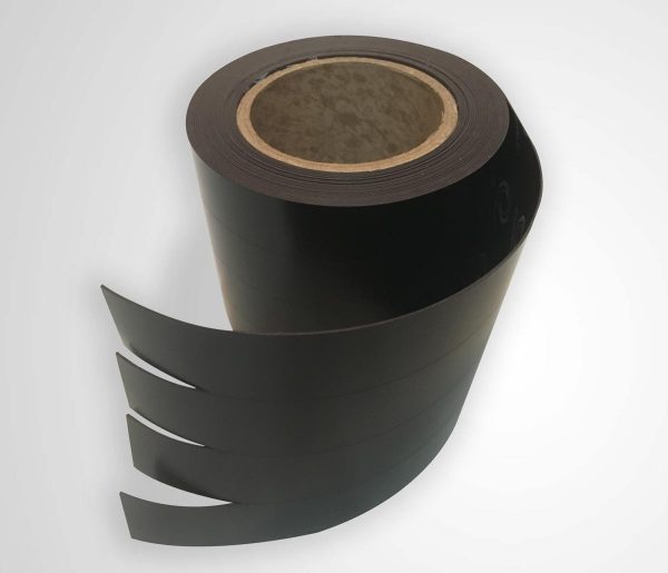 Black roll of magnetic cabinet skirt for data center