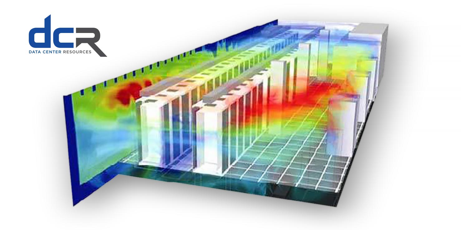 Illustration showing data center cooling and hotspots