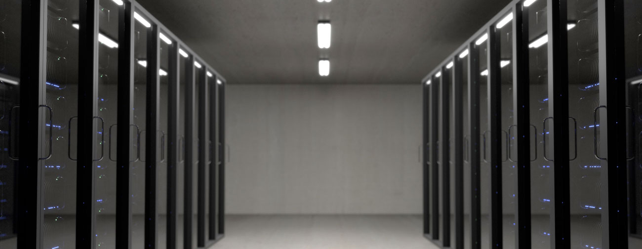 containment hallway in built-to-suit data center